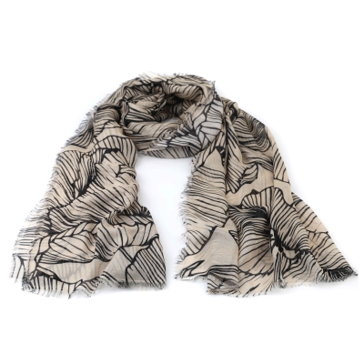 Eșarfă mare și fină din bambus HatYou, 70×190 cm | Bej
