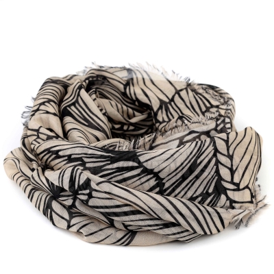 Eșarfă mare și fină din bambus HatYou, 70×190 cm | Bej