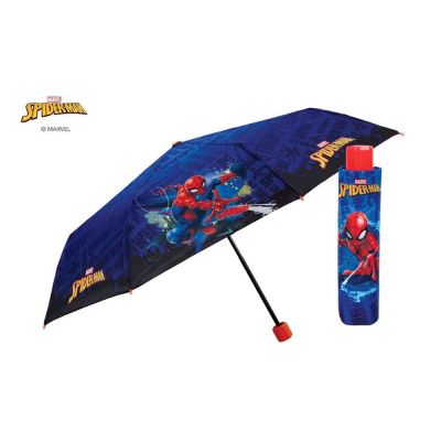 Umbrelă pliabilă pentru copii Perletti Spiderman 75396, Albastru