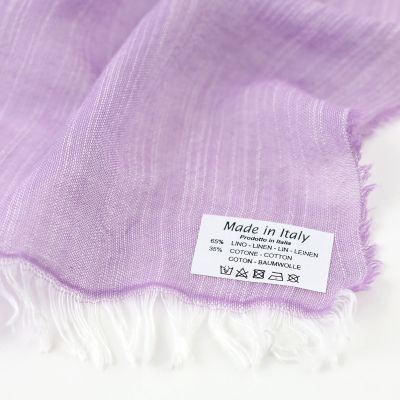 Ленено-памучен шал Pulcra Solomo, 82x200 см | Светлолилав меланж