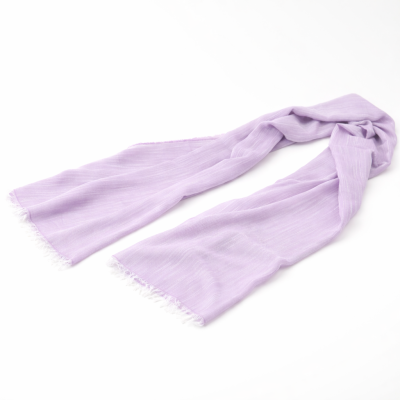 Ленено-памучен шал Pulcra Solomo, 82x200 см | Светлолилав меланж