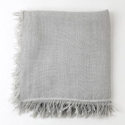 Голям шал от вискоза и полиамид Pulcra, 90x190 см | Светлосив  меланж