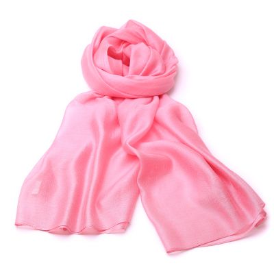 Ефирен шал от модал и коприна HatYou, 80х195 см | Коралово розов