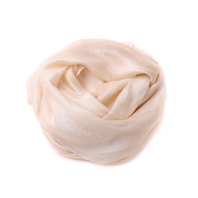 Eșarfă vaporoasă din modal și mătase HatYou, 80×180 cm | Bej crem