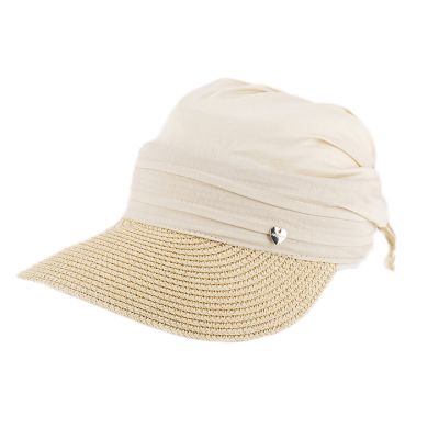 Women's Summer Cotton Visor Hat HatYou | Natural