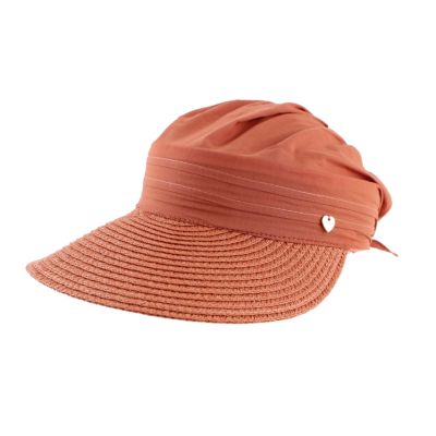 Women's Summer Cotton Visor Hat HatYou | Terracotta Brown