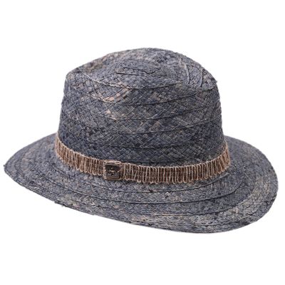 Men’s Summer Straw Fedora Hat | Blue