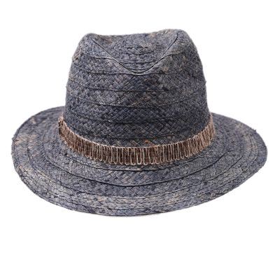 Men’s Summer Straw Fedora Hat | Blue