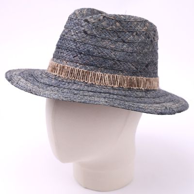 Men’s Summer Straw Fedora Hat | Blue