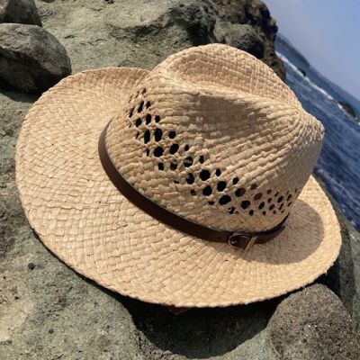 Men's raffia summer hat Fratelli Mazzanti FM 7932, Natural