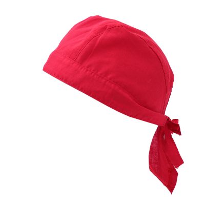 Cotton Head Bandana with Ties | Red