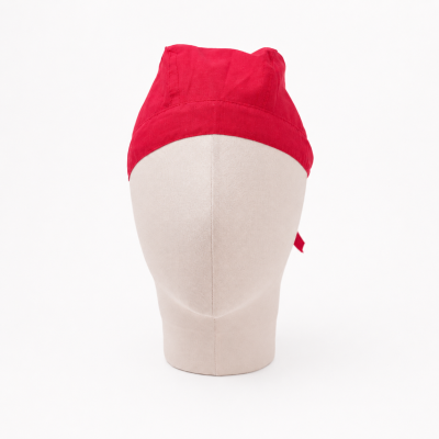 Cotton Head Bandana with Ties | Red