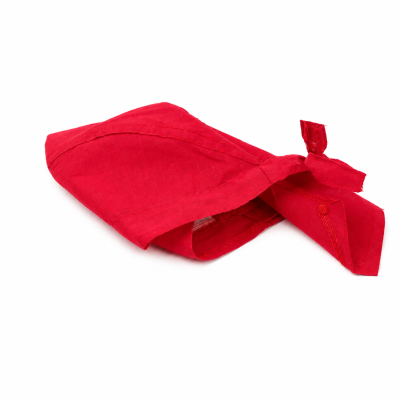 Cotton Head Bandana with Ties | Red