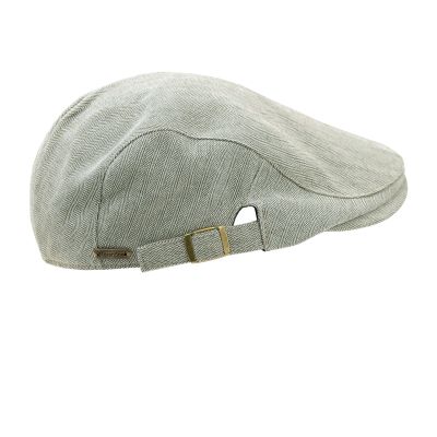  Men's Linen Herringbone Flat Cap Fratelli Mazzanti | Green