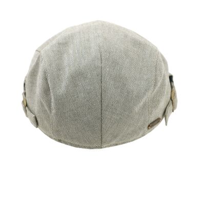  Men's Linen Herringbone Flat Cap Fratelli Mazzanti | Green