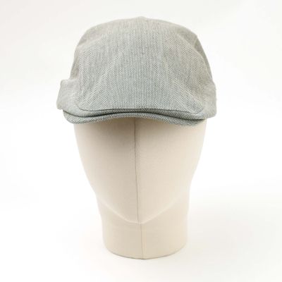  Men's Linen Herringbone Flat Cap Fratelli Mazzanti | Green